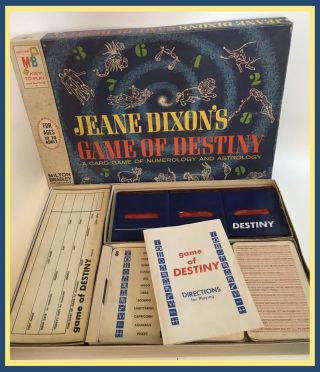 Vintage 1968 Jeane Dixon’s Game Of Destiny Card Game Of Numerology And Astrology