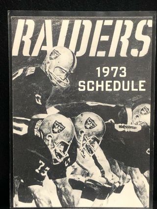 1973 Oakland Raiders Pocket Schedule