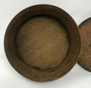 Antique Bentwood Banded Round Primitive Shaker Pantry Cheese Spice Box 2