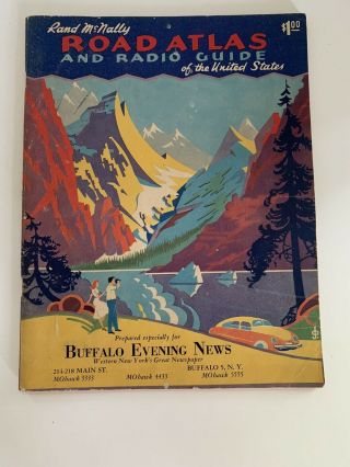 Rand Mcnally Road Atlas And Radio Guide Of The United States 1950 Buffalo Ny