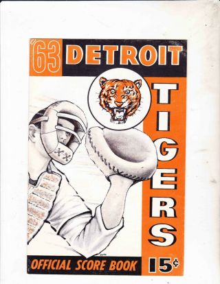 1963 Detroit Tigers Vs.  York Yankees - - - - - Score Book