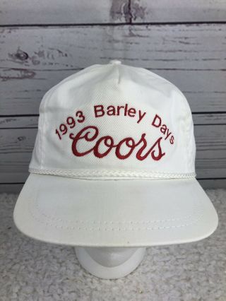 Vintage 1993 Coors Barley Days Hat / Cap Adjustable (a13)