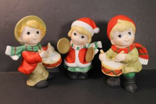 Vintage (5) HOMCO Home Interiors Ceramic Figurines 5106 Christmas Band 2