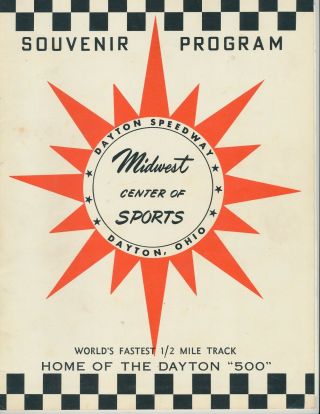 April 13,  1969 Usac Sprint Car Race Program Dayton Speedway