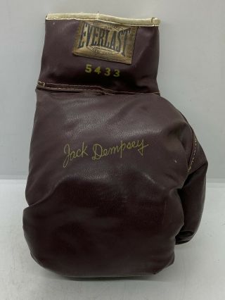 Vintage Everlast 5433 Jack Dempsey Signature Series Model Endorsed Boxing Glove 2
