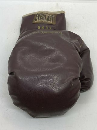 Vintage Everlast 5433 Jack Dempsey Signature Series Model Endorsed Boxing Glove 3