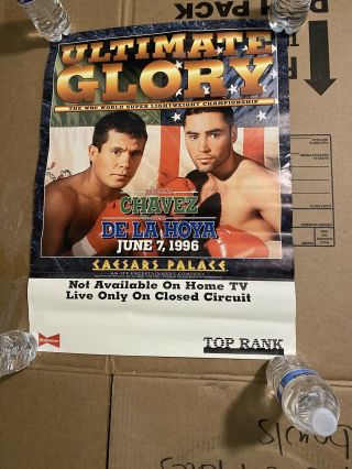 Chavez Vs De La Hoya Ultimate Glory Vintage Boxing Poster 1996 Caesars Budweiser