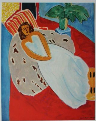 Henri Matisse Vintage Art Print,  Printed C.  1950,  The Girl With The Pelisse