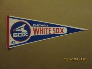 Mlb Chicago White Sox Vintage Circa 1983 Style 2 Team Logo Baseball Pennant
