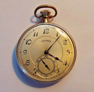 Antique 17j.  Illinois The Autocrat Gold - Filled Pocket Watch - Running