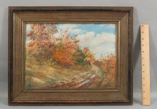 Antique J.  Woodley Gosling American England Autumn Landscape Oil Painting