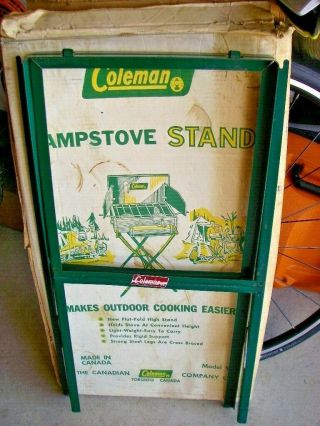 Vintage Coleman Folding Camp Stove & Grill High Stand Model 9 Camping