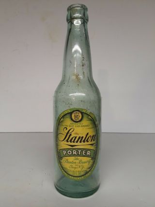 Vintage Stanton Porter Stanton Brewing Co.  Troy N.  Y.  12oz Green Beer Bottle Irtp