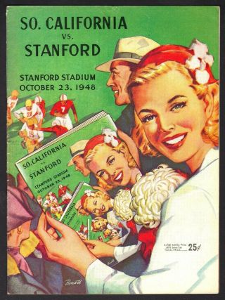 1948 University Of Southern California Vs.  Stanford Football Game Program