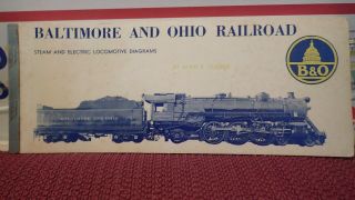 Vintage B & O Railroad Steam And Electric Locomotive Diagram Book