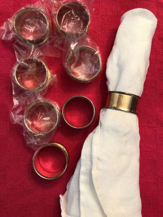 Vintage Silver Plate Napkin Rings Set Of 8 Hong Kong Dinner Party