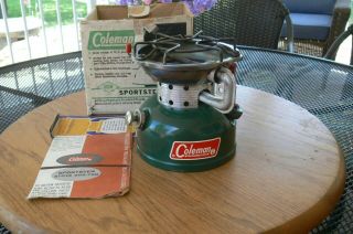 Vintage Coleman 502 - 700 Sportster Single Burner Stove W/box & Papers Dated 1/65