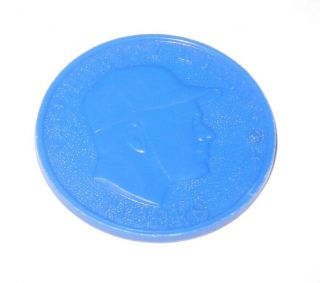 1959 Armour Baseball Coin Pin Token Harvey Kuenn Detroit Tigers Blue Color