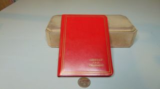 Vintage Telephone And Address Book Red Made In Japan