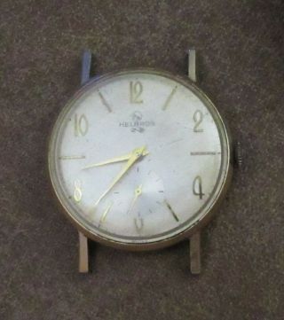 Vintage Mens Helbros Watch - - Wind Up / Mechanical - No Band