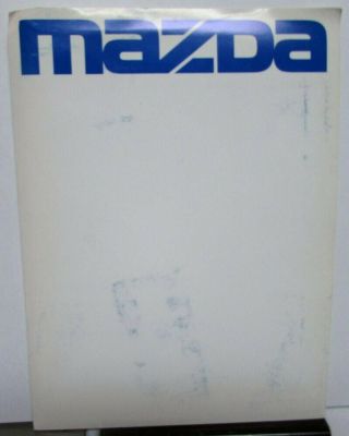 1990 Mazda Models Introduction Press Kit Media Release Protoge Miata Rx7