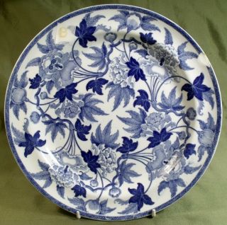 Antique C1820 Wedgwood Pearlware Blue White Floral Dinner Plate Georgian B