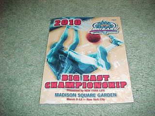 2010 Big East Championship Basketball Program West Virginia Mountaineers