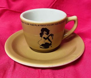 Vintage Playboy Club Coffee Cup And Saucer By Jackson China Hefner Bunny