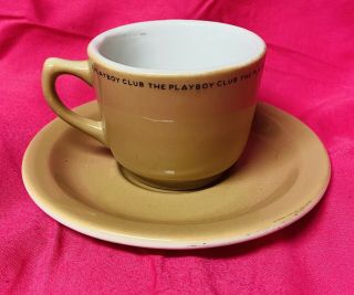 VINTAGE PLAYBOY CLUB COFFEE CUP AND SAUCER BY JACKSON CHINA HEFNER BUNNY 2