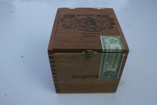 Vintage 1989 Belinda empty wooden 25 cigar box Honduras solid 2