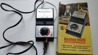 Railine 300 Powerpack Ho Model Train Transformer Controller Vintage 1970s