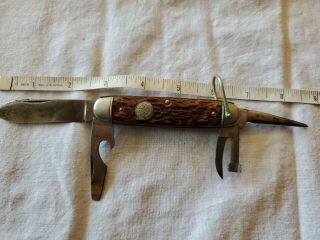 Antique Remington Rs3333 Be Prepared Boy Scout Utility Pocket Knife 1927 1635649