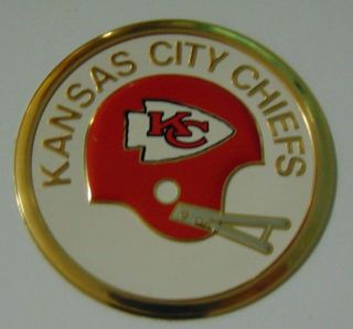 Old Vintage 1970s Kansas City Chiefs Helmet Logo Nfl Football Medallion Badge Kc
