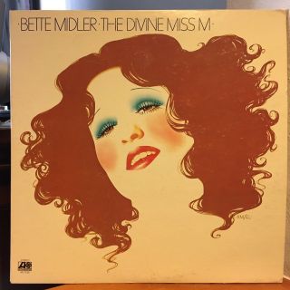 Vintage Vinyl 33rpm Lp Record Album: Bette Midler,  The Divine Miss M