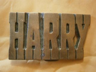 Vintage Monogram Harry Solid Brass Men 