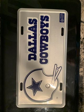 Vintage Dallas Cowboys Novelty License Plate - 1970s Era