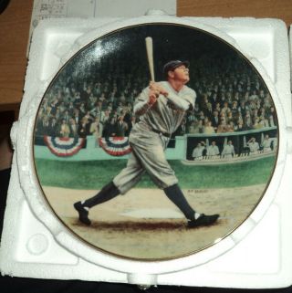 Babe Ruth The Called Shot Collector Plate The Legends Of Baseball Delphi 22kt