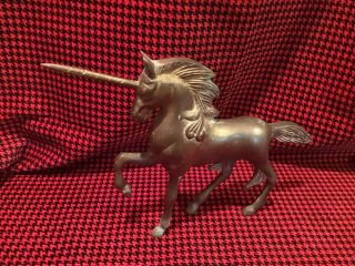 Vintage Brass Unicorn Ideal Rat Rod Hood Ornament Barn Find