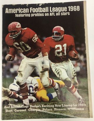 1968 American Football League Afl All - Stars Advertising Insert Mike Garrett