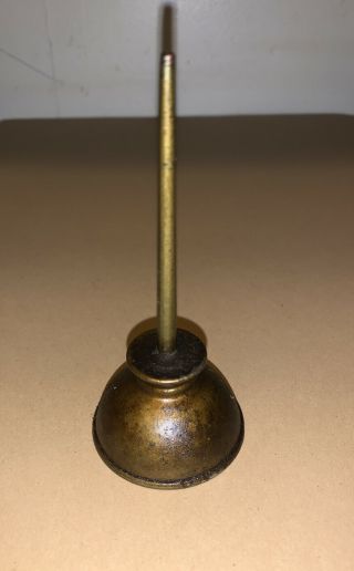 Vintage Small Metal Thumb Pump Oil Can Machinist Hobbiest Crafter