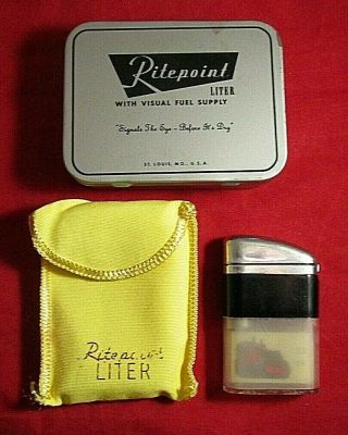 Vintage Ritepoint Advertising Lighter - Tce With International Td 24 Bulldozer