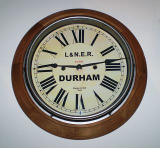 LNER London & North Eastern Railway Style Durham Station / Waiting Room Clock 3