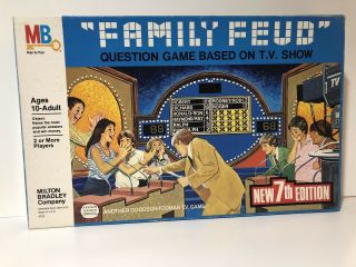 Vintage Family Feud Board Game 1984 7th Edition Milton Bradley Complete