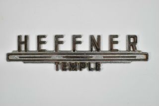 Vintage Heffner Auto Sales Car Dealer Badge Emblem Temple Pa Ford