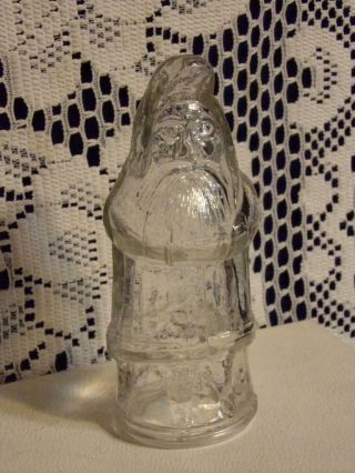 Vintage Glass Candy Container Santa Claus Standing