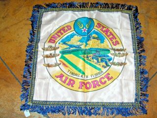 236 - Vintage Wwii Military Pillow Sham Cover Us Air Force,  Tyndall Afb,  Florida