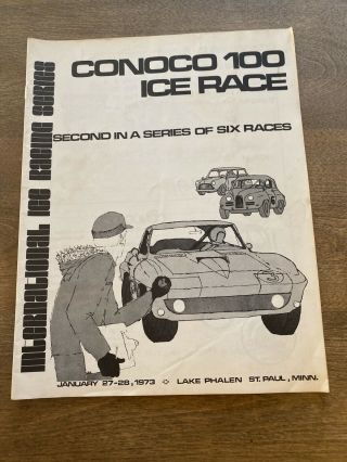 1973 Jan 27 - 28 Conoco 100 Racing Program Lake Phalan St.  Paul Minnesota