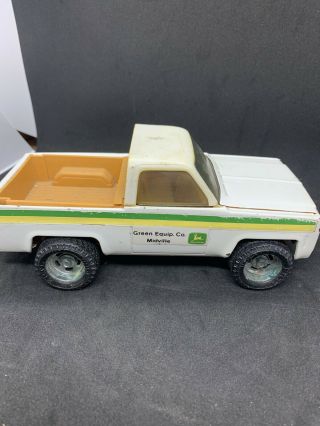 Vintage Ertl Co.  John Deere Green Equip Co.  Midville Chevy Pickup Truck Toy