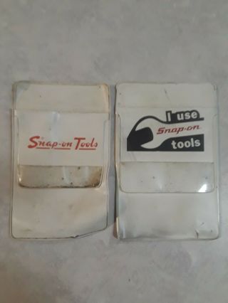 2 Vintage Snap On Tools Pocket Protectors