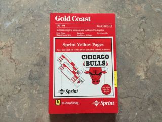 1997 - 1998 Sprint Yellow Pages Gold Coast Chicago Bulls Phone Book Michael Jordan
